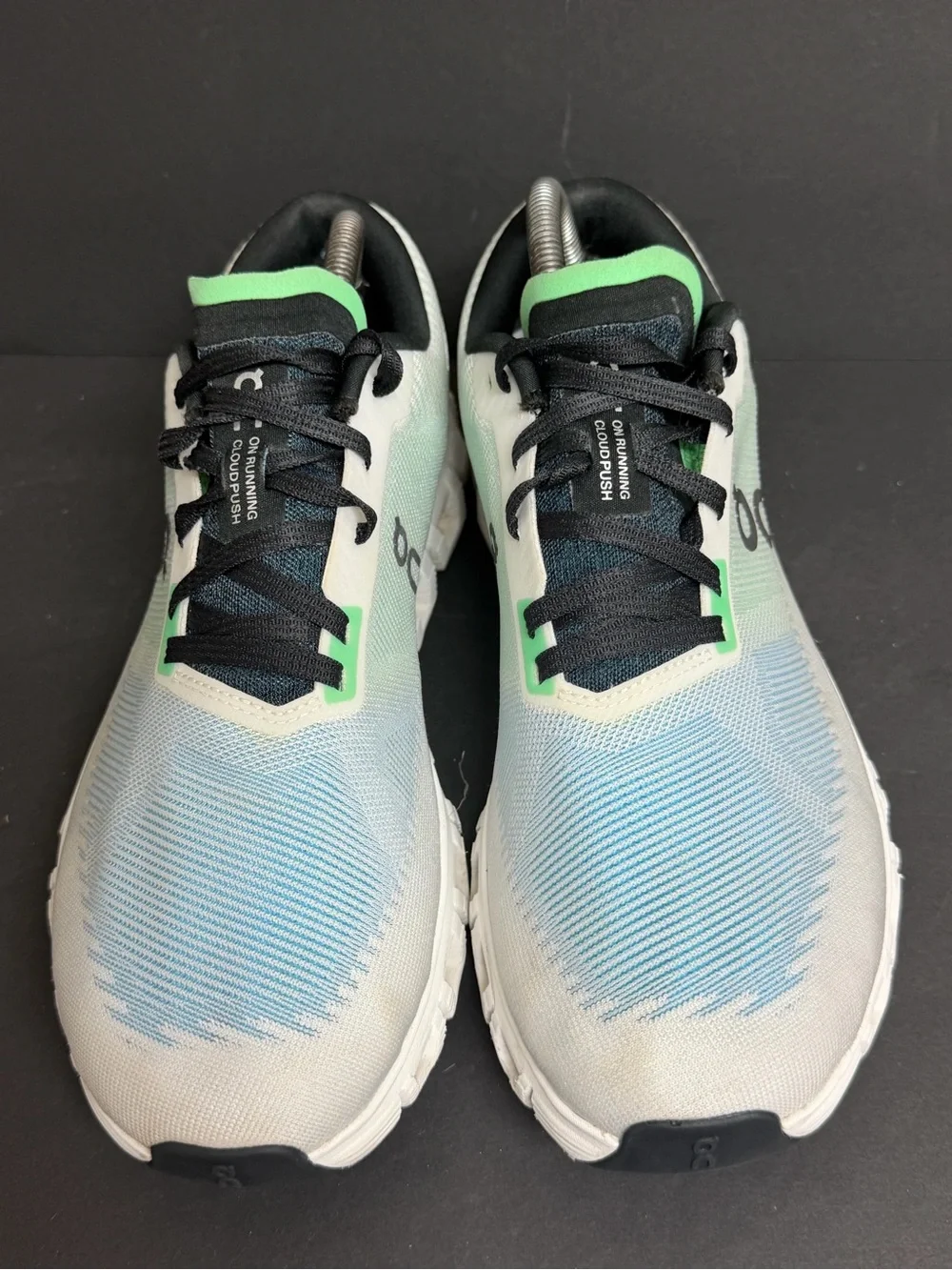 On Cloud 6 Push Horizon Honeydew White Blue Green 3MF10053001 Sneaker Men's SZ 9